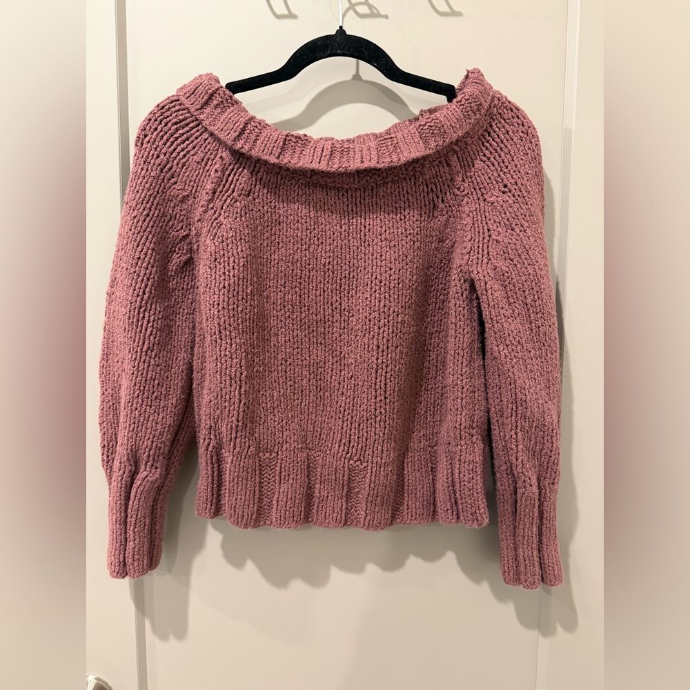 Free People Off the Shoulder Chunky Sweater